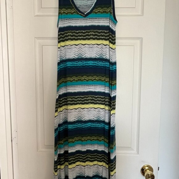 Marc New York Multicolor Striped Maxi Dress - Picture 1 of 6